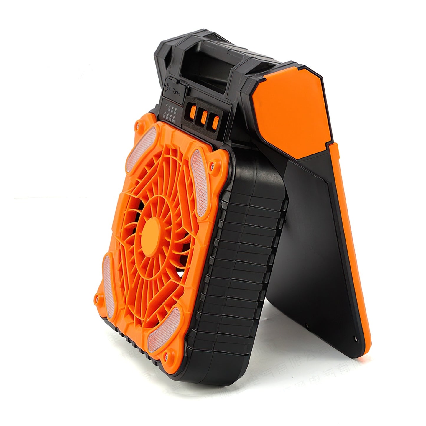 Solar Camping Fan & Power Bank - Portable 3-in1 Cooling, Lighting & Charging Solution